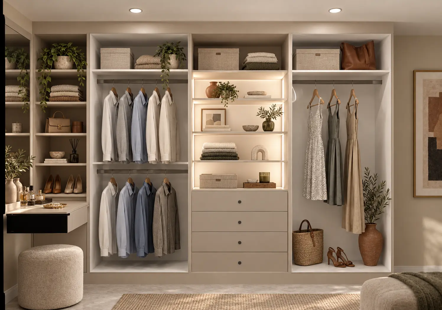 Bedroom design render, view 1